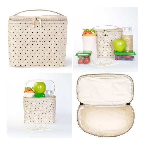 Kate spade ♠️ NEW YORK Lunch Tote - Deco Dots - Picture 1 of 13